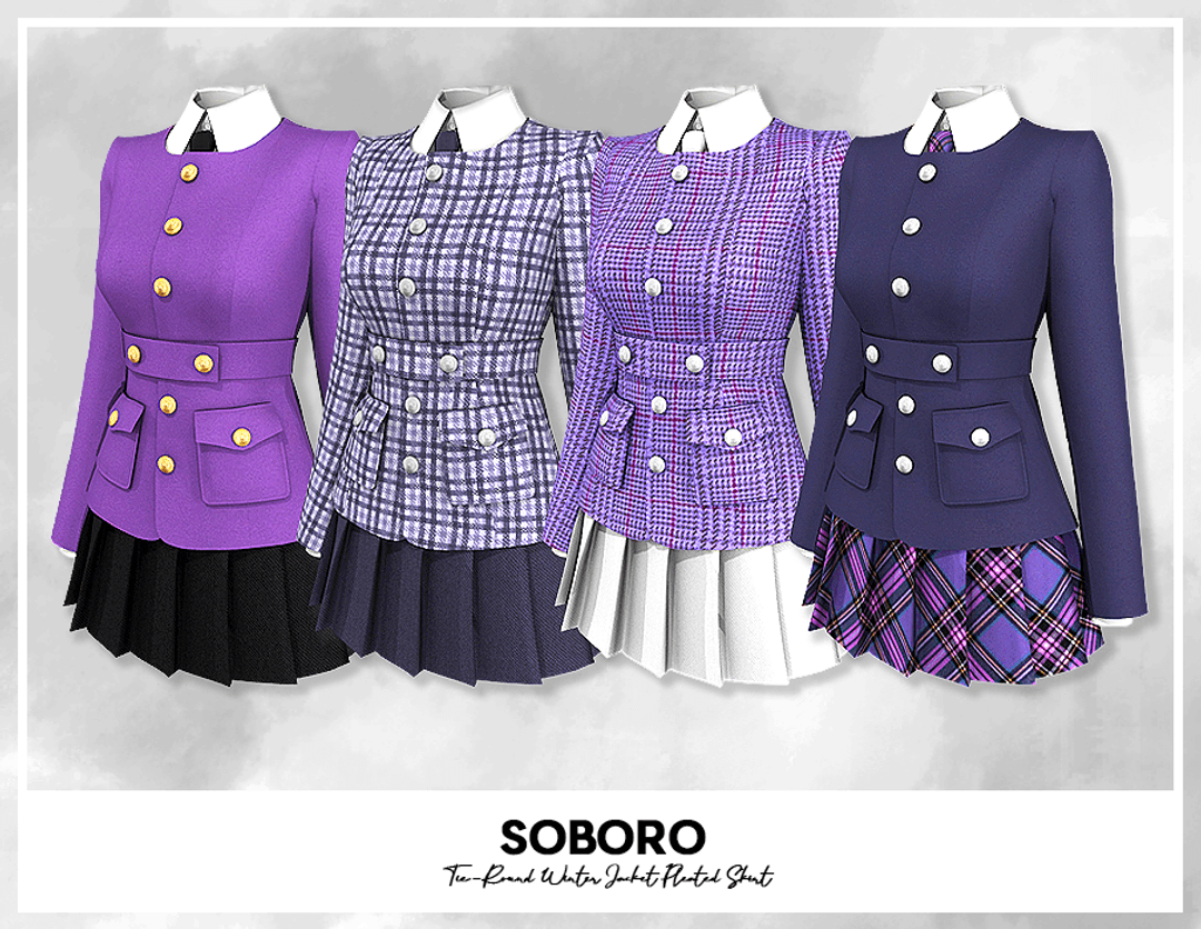 Скриншот мода Комплект Winter Jacket Pleated Skirt